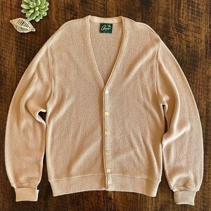 “Arnie” Arnold Palmer | 70’s Tan Grandpa Sweater Cardigan